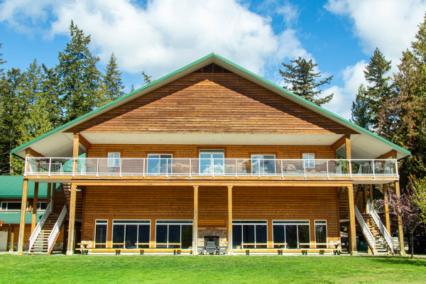 front of Dining Hall with Balcony