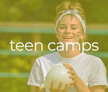 button labeled 'teen camp' for navigating to teen camp page