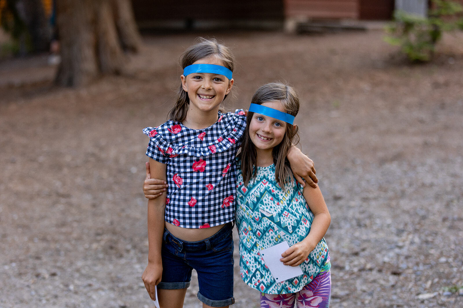 Blue headband besties