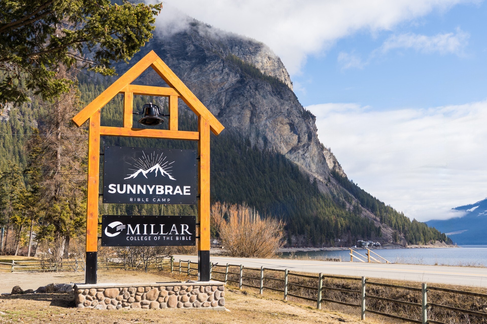 Sign for Sunnybrae Bible Camp and Millar College of the Bible